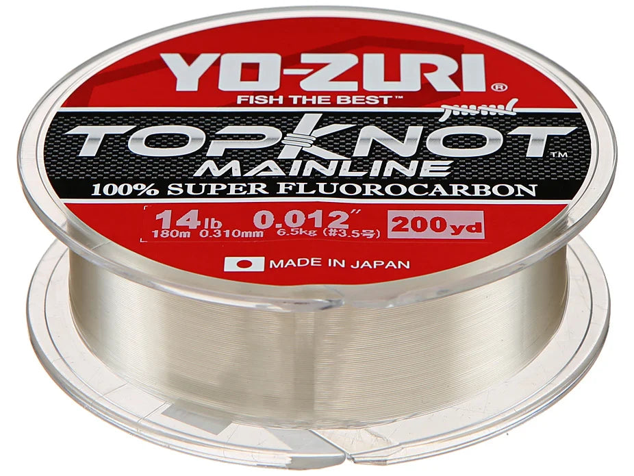 Yo-Zuri Topknot Main Line 200yrd 100% Fluorocarbon Natural Clear