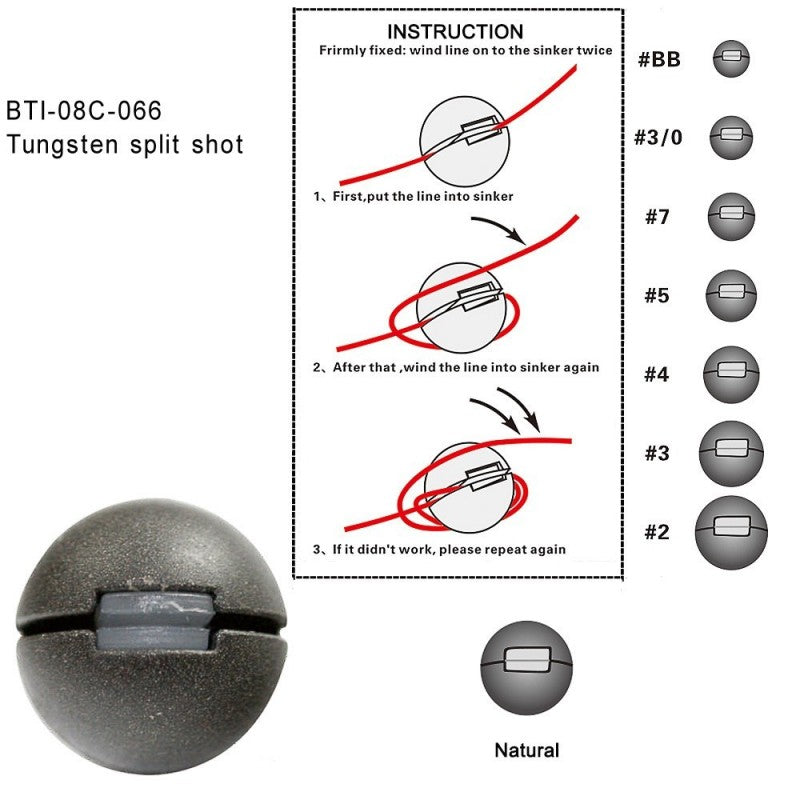 RRTUNGSTEN Split Shot Natural Color