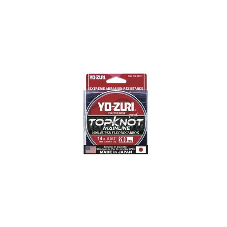Yo-Zuri Topknot Main Line 200yrd 100% Fluorocarbon Natural Clear