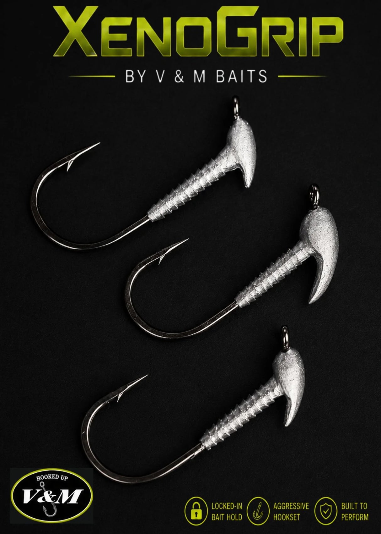 V&M XENO GRIP HOOK 3PK